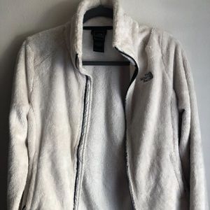 White North Face zip up jacket